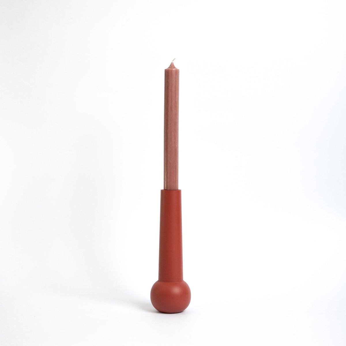 Candleholder cone low - Terra