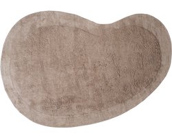 Badmat Bodi - Taupe 80 x 100 cm - Zachte Katoenen Badmat met Antislip