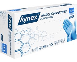 Hynex Nitril handschoenen maat M blauw 100/doos 3,5gram poedervrij