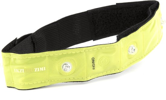 IKZI-Light- Reflecterende armband - 4-led - Fluorgeel — afbeelding 5
