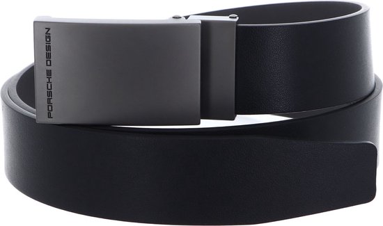 PORSCHE DESIGN Cuir Ceinture Business Belt Plate Buckle 35 W100 Black Noir