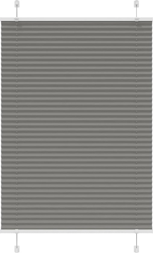 vidaXL - Store plissé - enrouleur - 95x100 - cm - largeur du tissu - 94,4 - cm - anthracite