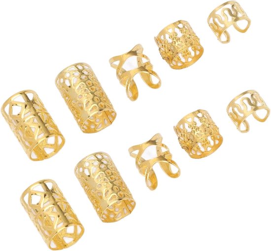 nbeads Dreadlock Beads Tibetan Style 15 Kinds Loose Braided Hair Beads DIY Jewelry Accessories Alloy Beads for African DIY Hair Ponytail Decoration