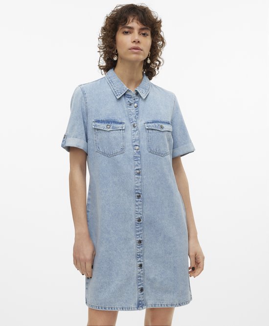 VERO MODA - VMJENNIE SS SHORT DENIM DRESS GA NOOS - Dames - Mini jurken