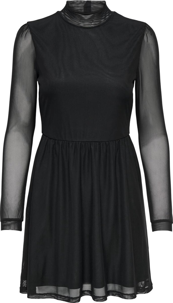 Only ONLERICA LIFE L/S HIGH NECK DRESS JRS Dames Midi-jurk - zwart - L