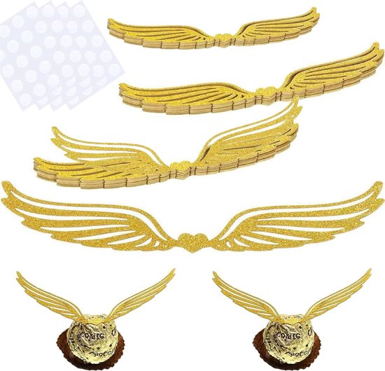 100 Pièces De Décoration De Gâteau Doré, Avec Autocollants, Plug-ins D