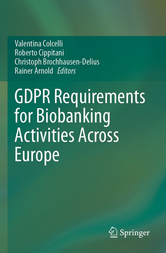 GDPR Requirements for Biobanking Activities Across Europe - cover