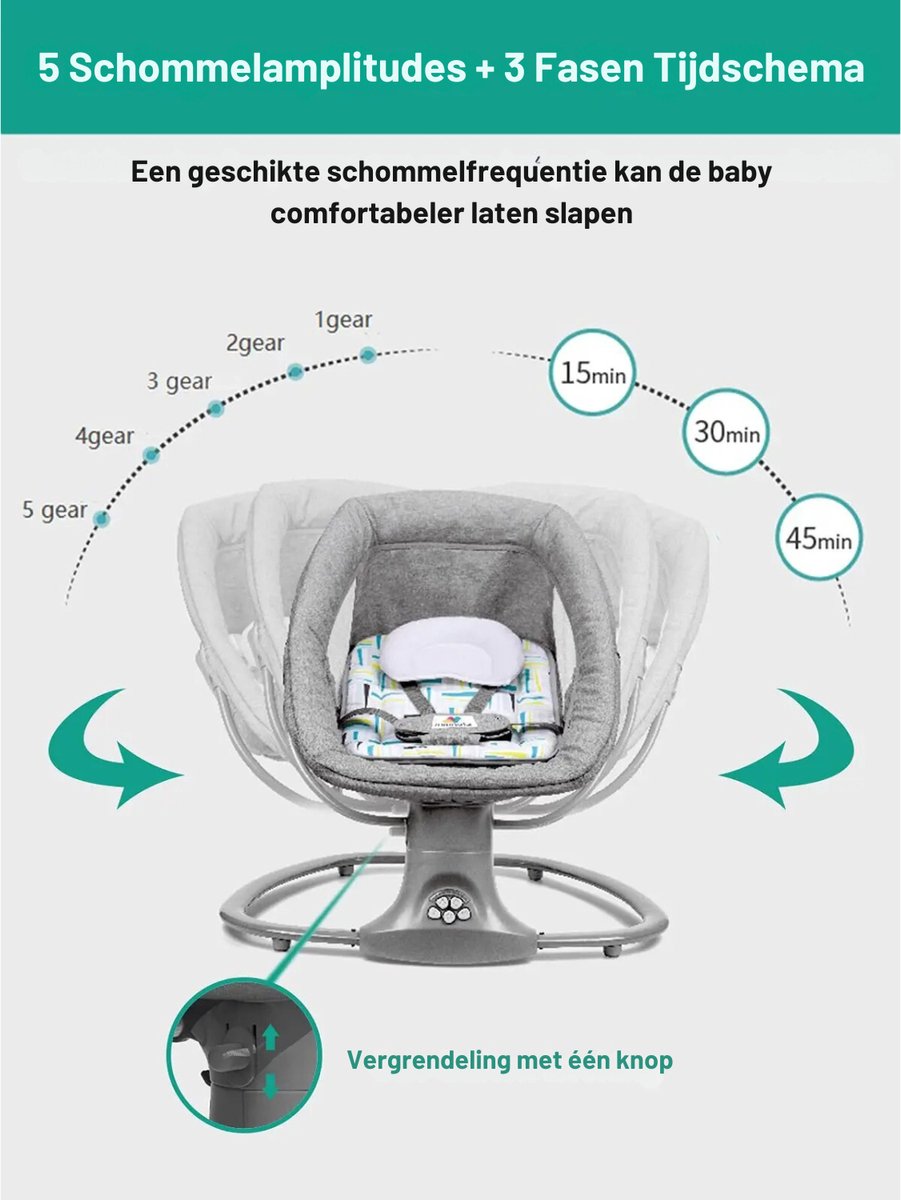 PolderGoods Elektrische Babyschommel thumbnail 5