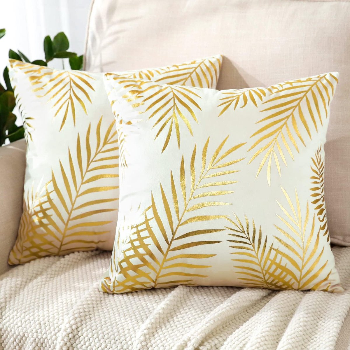 Goodivery ® Moderne Decoratieve Kussenhoezen Set van 2 voor Binnen en Buiten Gebruik