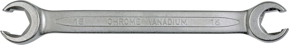 SW-Stahl 01415L-5 Remleidingsleutel 16x18 mm I-sleutel 16/18 I-sleutel zeskant van chroom-vanadiumstaal