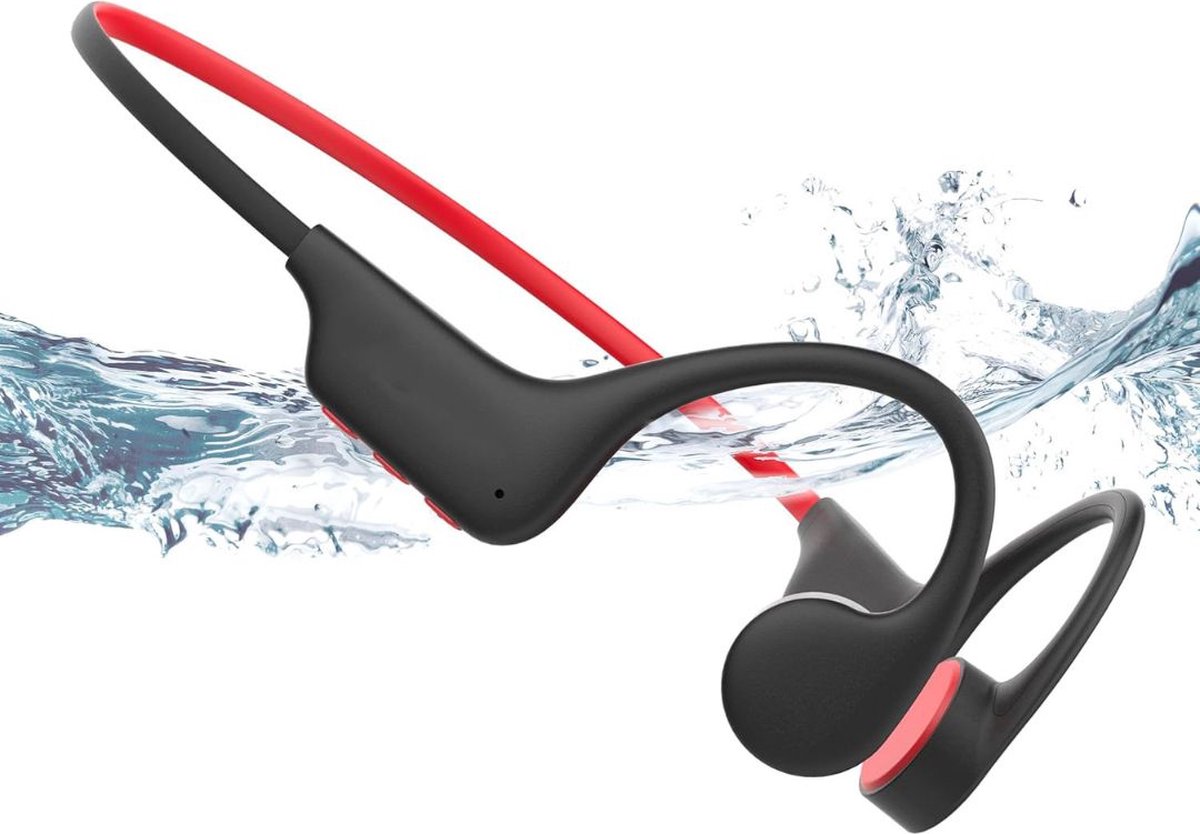 DailySupplies® Bone Conduction Headphone - Koptelefoon voor Activiteiten - Draadloos - Zwart en Rood