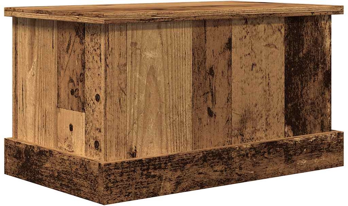 vidaXL - Opbergbox - 30x50x28 - cm - bewerkt - hout - oud - houtkleurig