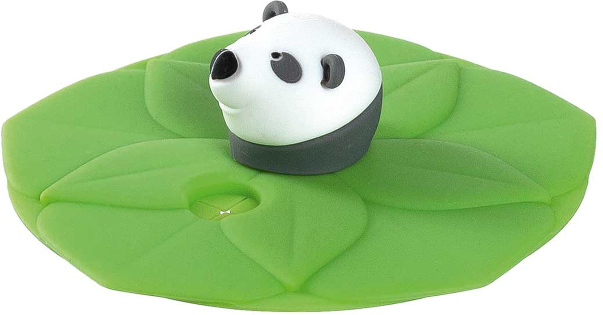 Leonardo - BAMBINI Drinkglas Deksel Panda Groen