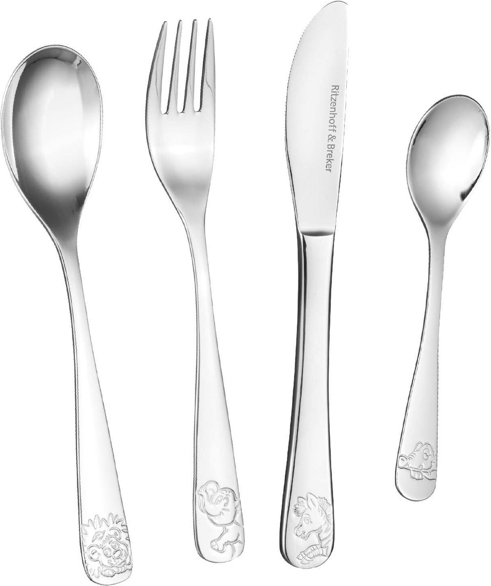 Goedkoopste Kinderbesteck Happy Zoo Set van 4