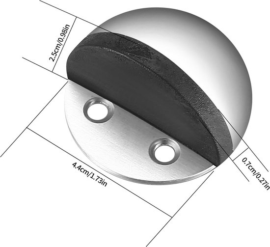 10 cm - Deurstopper kopen? | Ruime keus, o.a. rubber, RVS, metaal