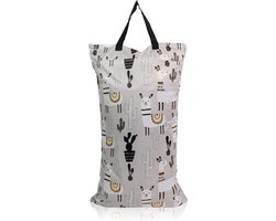 Wetbags kinderdagverblijf, waterdichte tas met dubbele ritssluiting om op te hangen, wasbaar en herbruikbaar, geschikt voor babyluiers, fitness, strand, zwembad, natte zak, Dw05, mode De MHwan Store openen