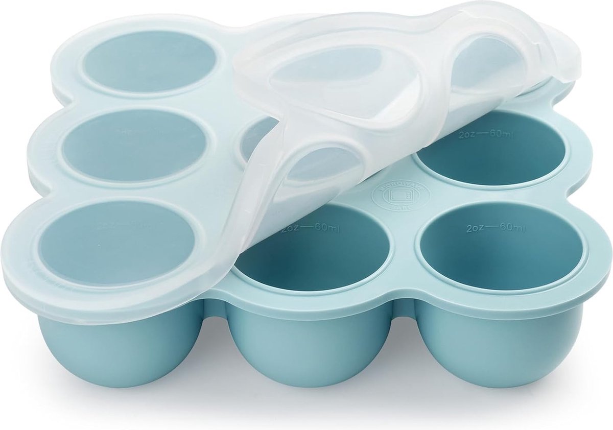 Goedkoopste Handige Opslagbak voor Babyvoeding met 9 Compartimenten en Siliconen Deksel voor Diverse Gebruiken