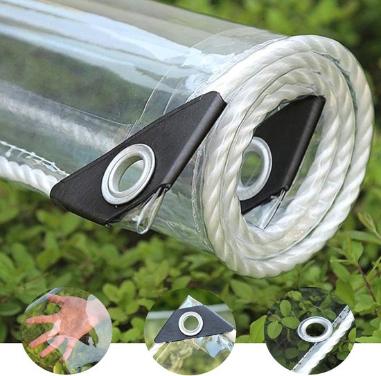 Tongcamo Afdekzeil voor buiten, 3 x 4,8 m, dik, 130 g/m²