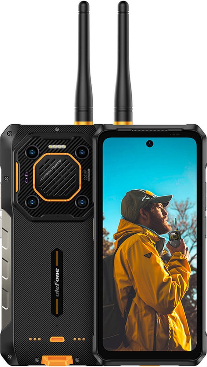 Ulefone Armor 26 Ultra Walkie-Talkie 17,2 cm (6.78") Hybride Dual SIM Android 13 5G USB Type-C 12 GB 512 GB 15600 mAh Zwart