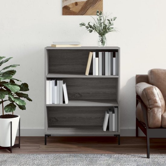Boekenplank, grote boekenkast met deuren, 4 planken, staalstructuur, industriële