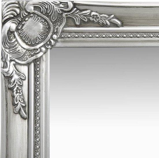 Wandspiegel barok stijl 50x80 cm wit kopen
