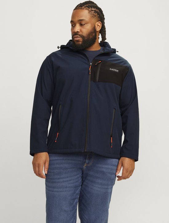 JACK&JONES PLUS JJTAYLOR SOFTSHELL JACKET PLS Heren Jas - Navy Blazer