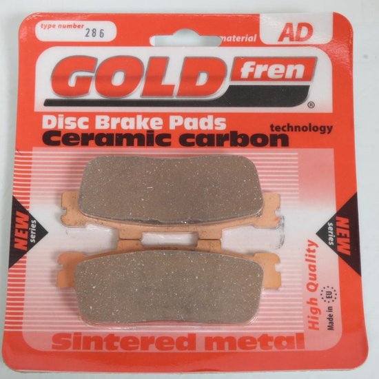 Jeu De Plaquettes De Frein Avant Gold Fren Pour Scooter LML Star 125 4T (2010-2015) - Métal Fritté Doré - Garantie 2 Ans