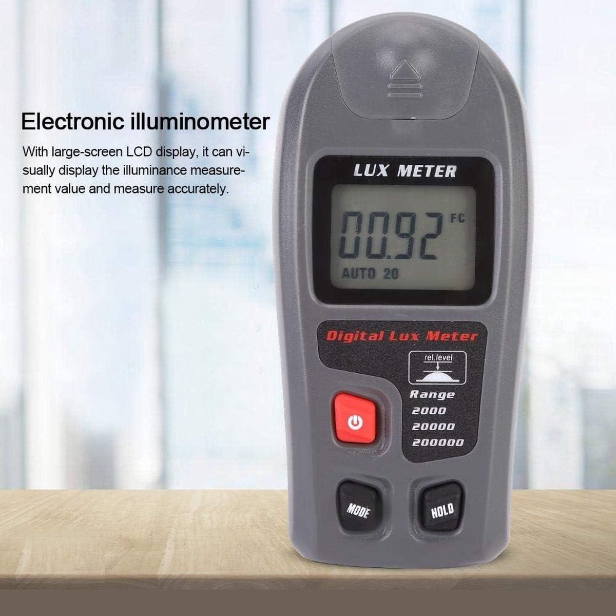 Handheld Luxmeter Illuminometer Photometer 200.000 bereik herbruikbare verpakking in . .