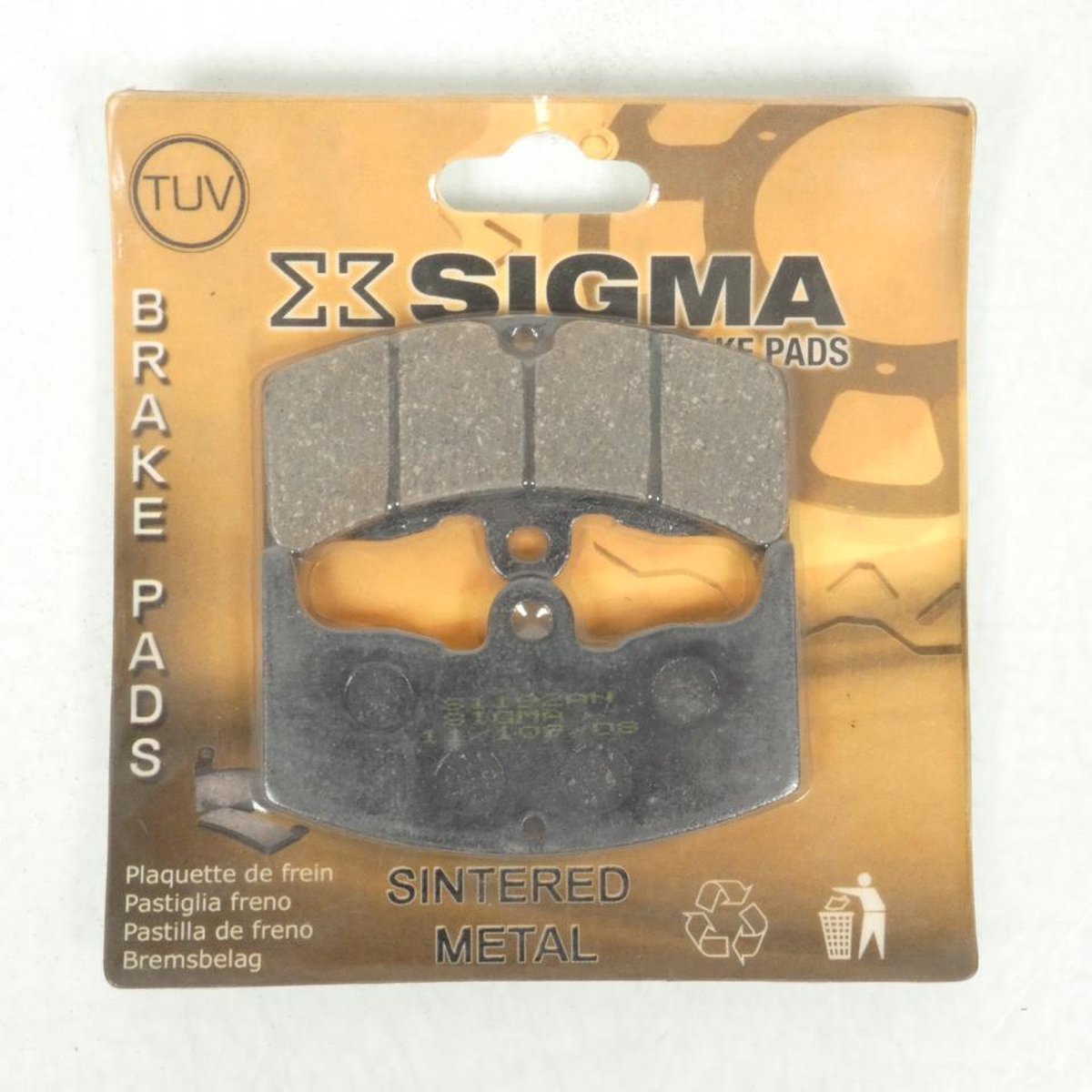 Plaquette de frein Sigma pour Moto Honda 500 Vt E 1983 à 1985 AV Neuf
