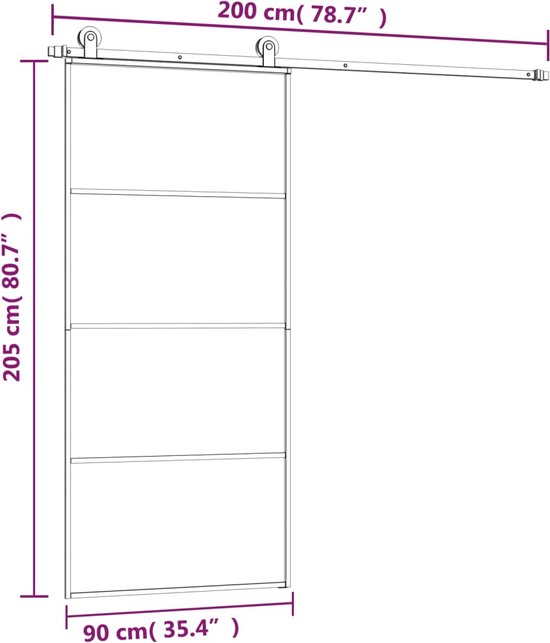 PERTURA Stalen Schuifdeur Industrieel Wit 2603 Helder Glas 100x215 Cm Met Rail Basic