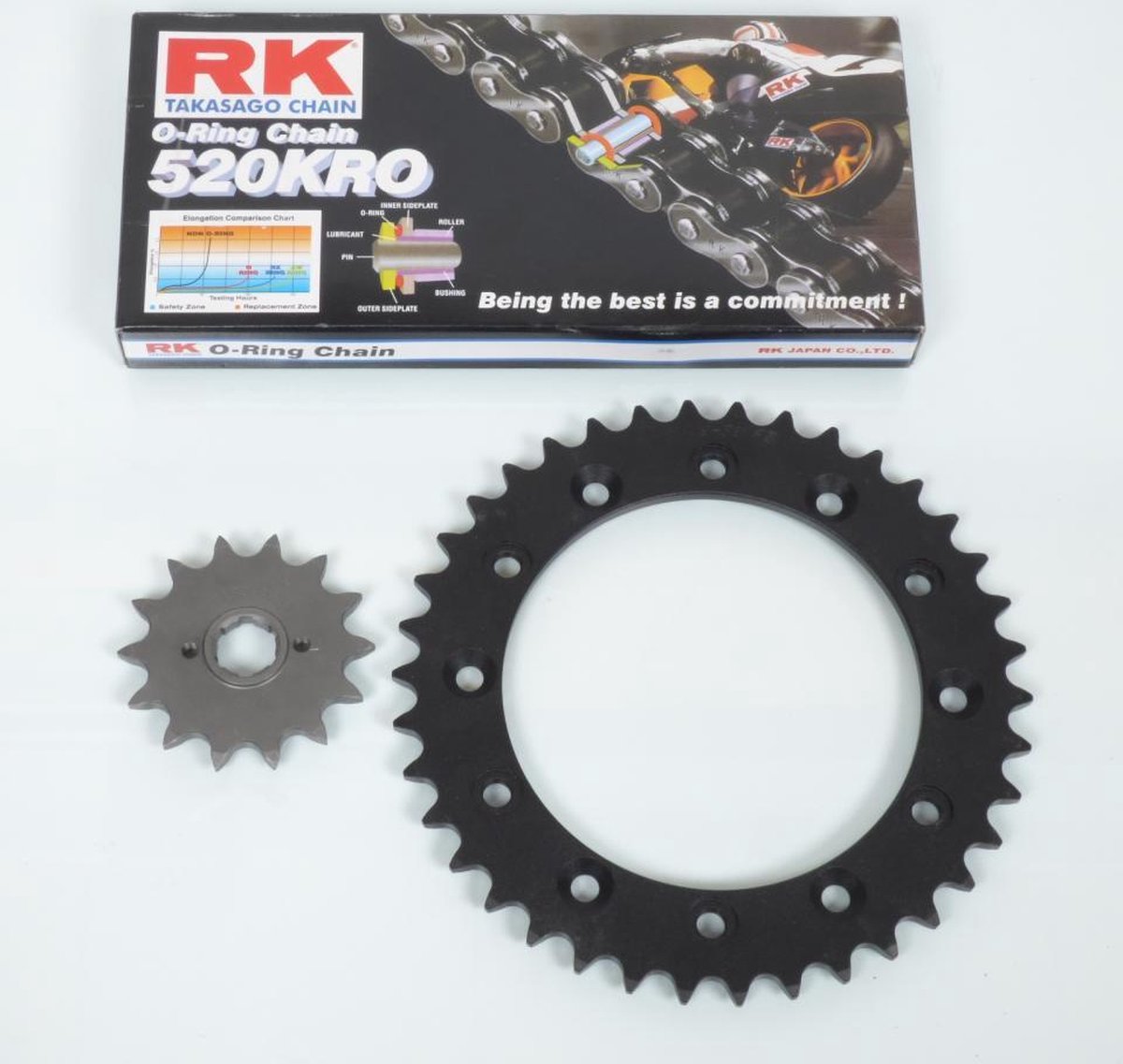 kettingset france uitrusting voor motor honda 350 xlr 1984 tot 1987 14x38 niet 520 / nd03 nieuw