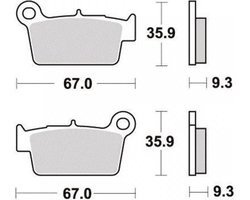 remblok rem voor motor kawasaki 450 kx-f 4t fi 2010 tot 2021 ar nieuw