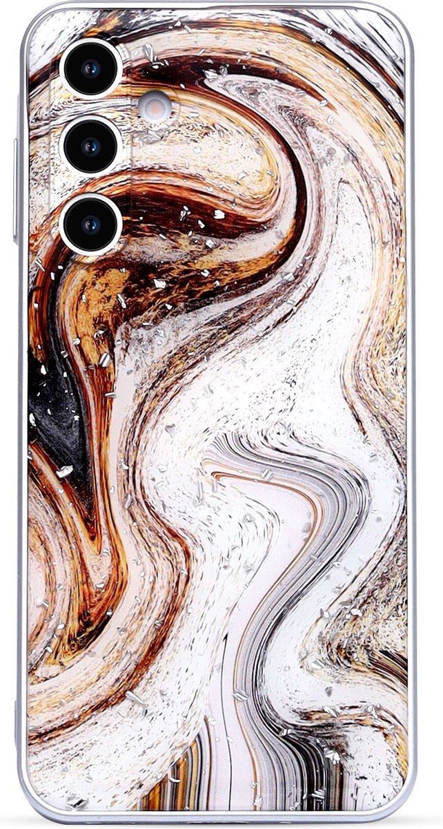 Casemania Hoesje Geschikt voor Samsung Galaxy A56 - Wit - Marmer Back Cover