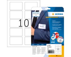 HERMA 4587 naamelabels A4 afneembaar (80 x 50 mm, 10 velles, acetaatzijde) zelfklevend, bedrukbaar, residu-vrije wijderable naamlabels, 100 etiketten voor printer, wit HERMA 4587 naamelabels A4 afneembaar (80 x 50 mm, 10 velles, acetaatzijde) zelfklevend, bedrukbaar, residu-vrije wijderable naamlabels, 100 etiketten voor printer, wit