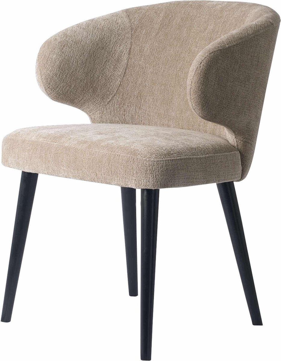 PTMD - Eetkamerstoel Fiori - Beige - 57x56x80cm