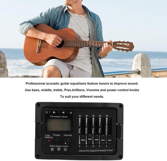 Marclix 2X EQ-505 Gitaar Zadel Pickup 3 Bands EQ Equalizer
