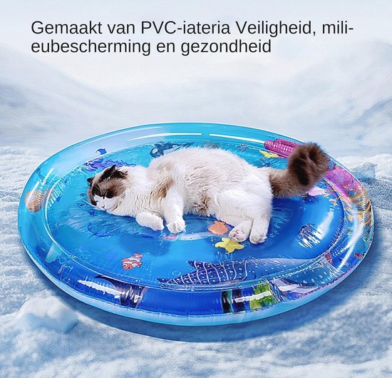 Potaroma Interactief kattenspeelgoed, snel rollende bal in speelmat, automatische beweging geactiveerde bewegende bal verbergen en zoeken spel voor indoor oefening kicker, 61 cm speelmat