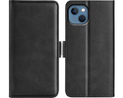 MobyDefend Hoesje - Geschikt voor iPhone 14 - Luxe Wallet Book Case (Sluiting Zijkant) - Zwart
