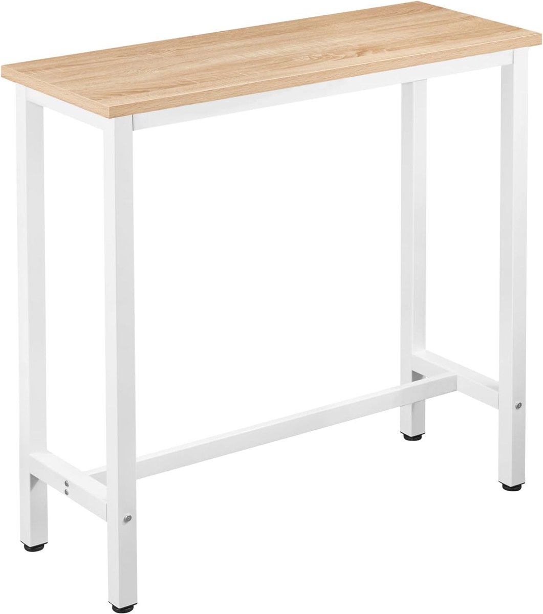 Hoge Bistrotafel met Metalen Structuur - Ruimtebesparende Eettafel 100x40x100cm