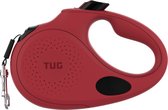Laisse rétractable 360° Tug Tug avec distributeur - Laisse pour chien - 5 m Rouge jusqu'à < 50kg L