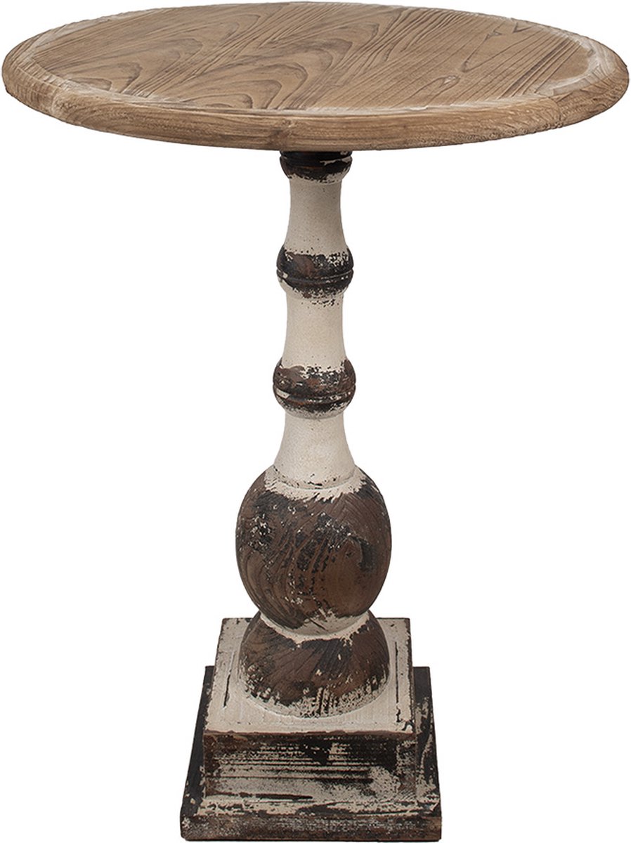 Bijzettafel Ø 62x81 cm Bruin Hout