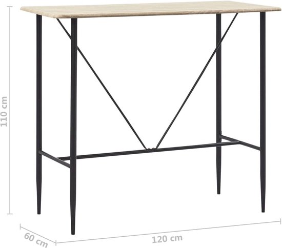 HOMCOM Cafètafel staande eettafel hoge rechthoekige HOMCOM Cafètafel staande eettafel hoge rechthoekige