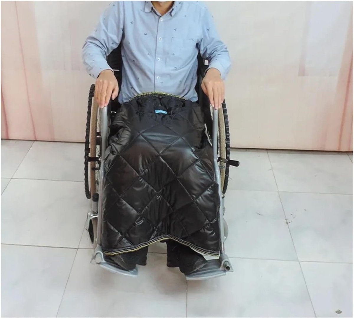 Winddichte Rolstoeldeken met Ritssluiting - Pluche Gevulde Fleece Plaid voor Gemak en Comfort