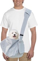Pet Schoudertas, Small Pet Sling Carrier-Hands Free Pet Bag Draagtas voor Outdoor Trave, Geschikt voor huisdieren binnen 5kg-B black
