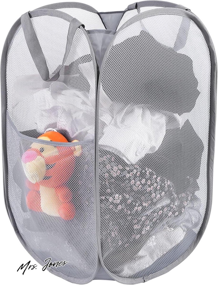 Mrs. Jones Opvouwbare wasbak - Staande wasmand 75L verticaal .