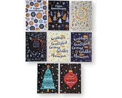 20 Luxe Kerst- en Nieuwjaarskaarten 2 x 10 dubbele kaarten met enveloppen - serie Oude Meesters
