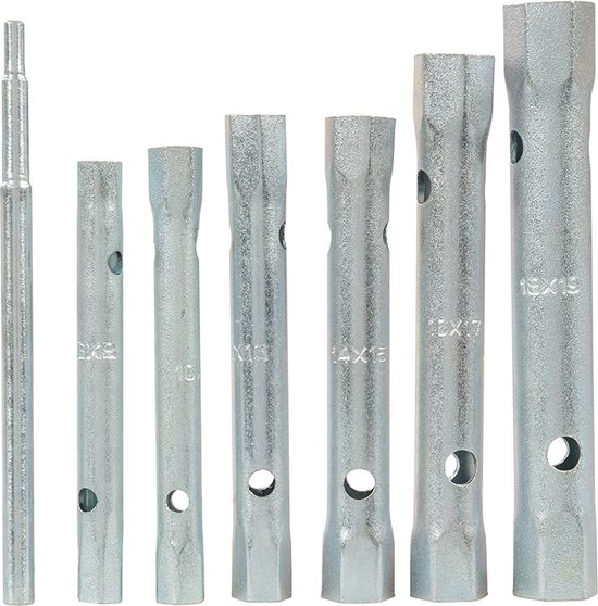 Silverline Metrische Pijpsleutelset (8-19mm) - 6-delig - Incl. wringstaaf