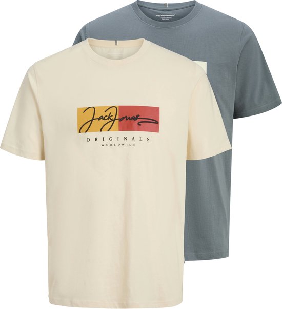 JACK&JONES - JORFREDERIKSBERG BOXSCRIPT TEESS 2PK JNR - Jongens - T-shirts
