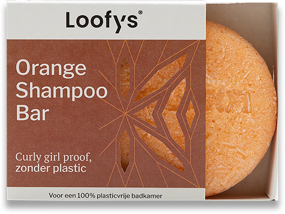 LOOFY'S - 0% Plastic - Shampoo Voordeelverpakking - CG Proof - Krullen Shampoo Bar - [Orange|Ginger-Orange] - Curly Girl Shampoo - 100% Vegan - Loofys