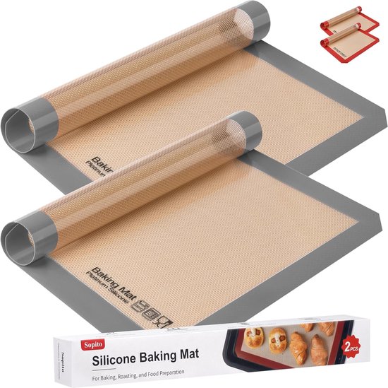 Anti-aanbak siliconen bakmat Herbruikbare bakplaat voor het maken van koekjes, m
